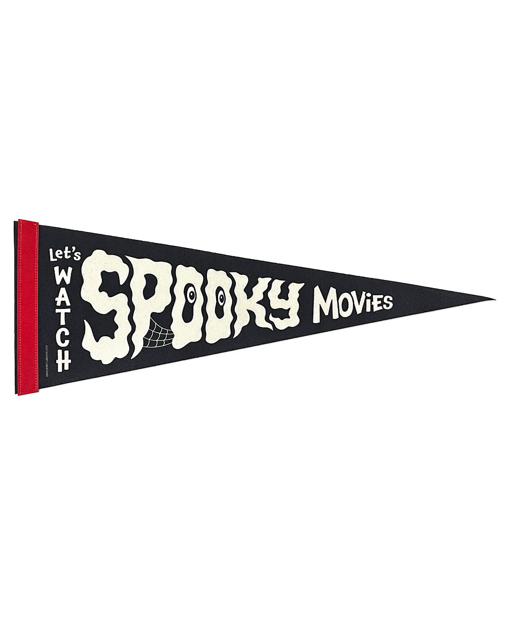 Black Spooky Movies pennant with red left trim and 'Spooky Movies' lettering