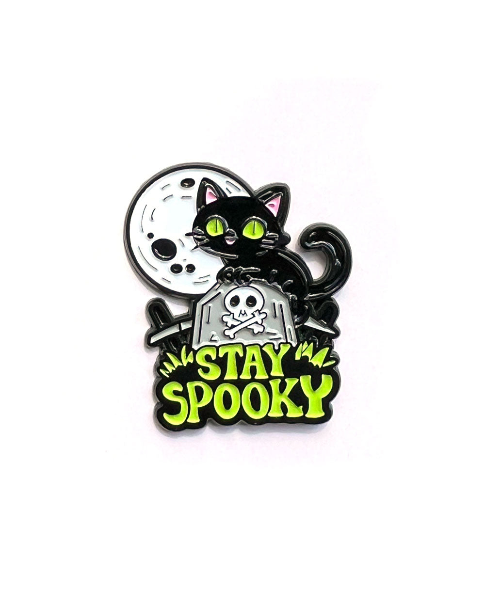 Stay Spooky Graveyard Pin (Glow-in-the-Dark)