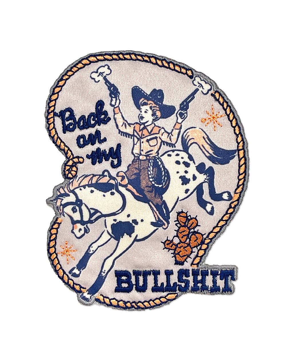 Back On My BullShit Cowboy Patch-Steven Rhodes-Strange Ways