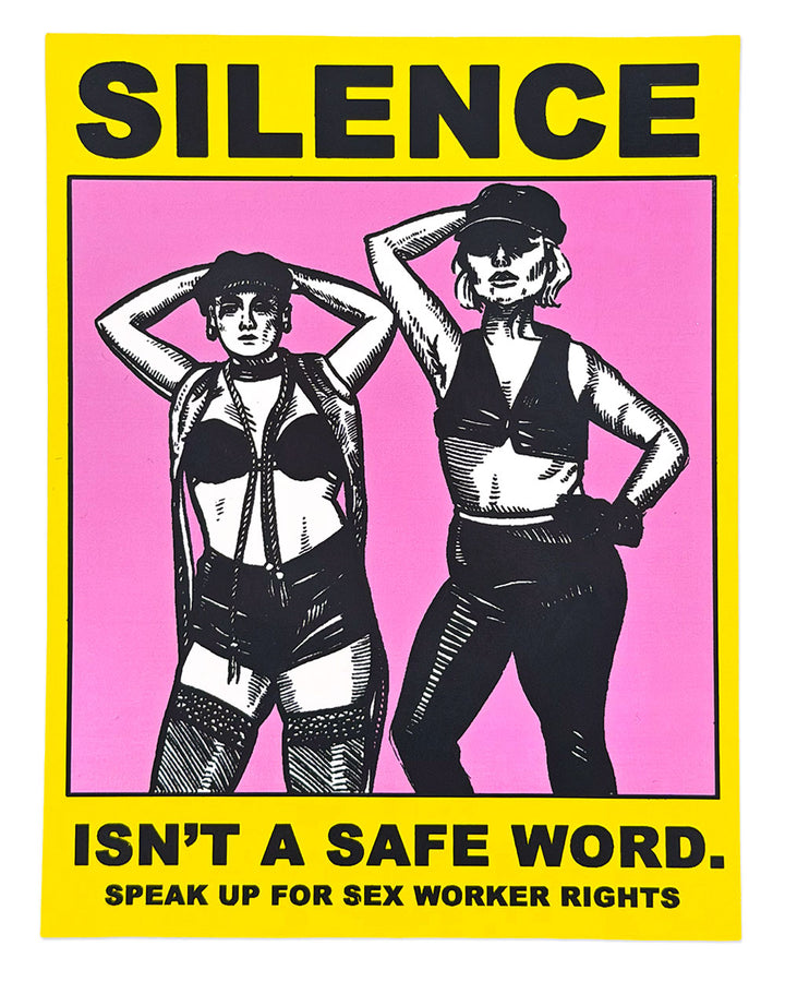 Silence Isn't A Safe Word Large Sticker-Silver Sprocket-Strange Ways