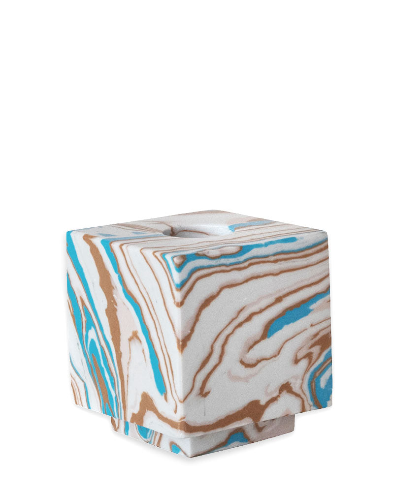 Stone & Resin Taper Candle Holder - Brown/Blue-Bloomingville-Strange Ways