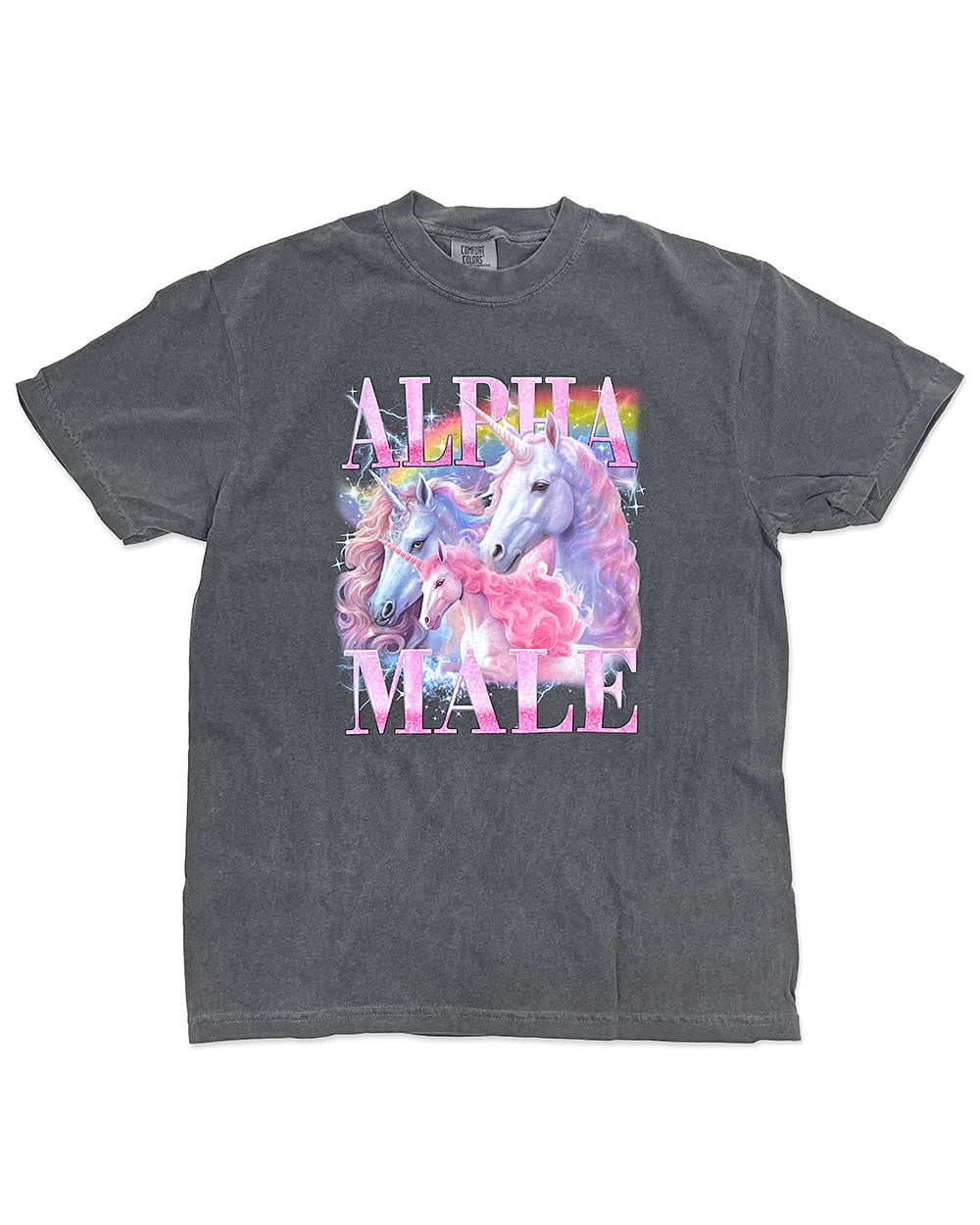 Alpha Male Unicorn Unisex Shirt-Blue Giraffe-Strange Ways