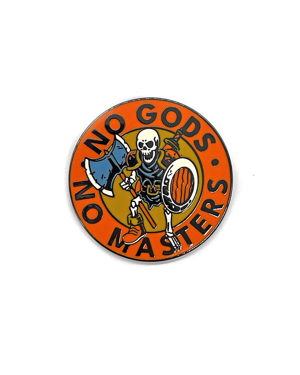 No Gods No Masters Skeleton Pin-Strike Gently Co.-Strange Ways