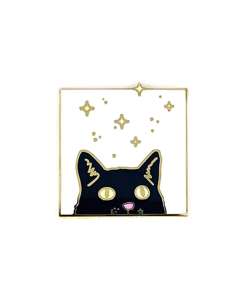 Starry Eyed Cat Pin-Strike Gently Co.-Strange Ways