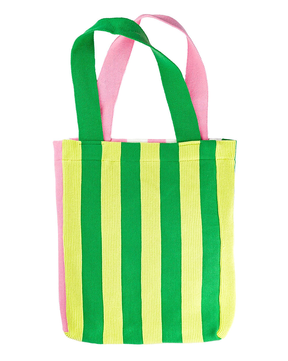 Super Stripe Knit Tote Bag - Lime Green-VERLOOP-Strange Ways