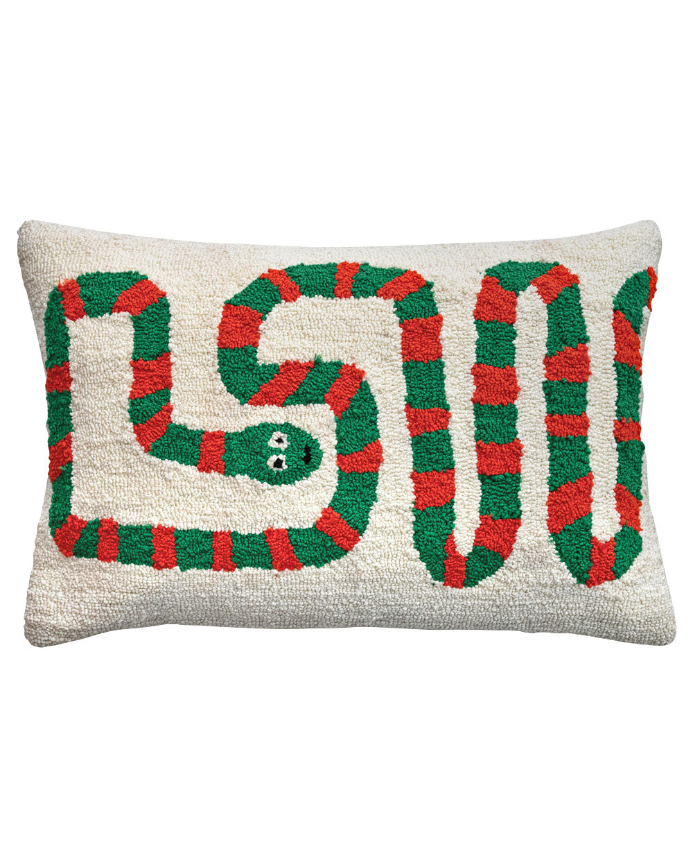 Striped Snake Hook Pillow-Creative Co-Op-Strange Ways