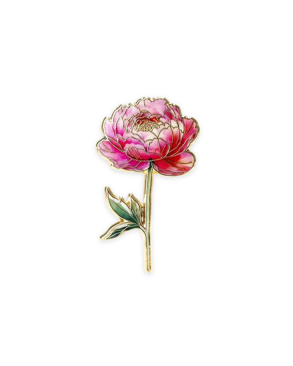 Pink Peony Flower Pin-Happily Plants-Strange Ways
