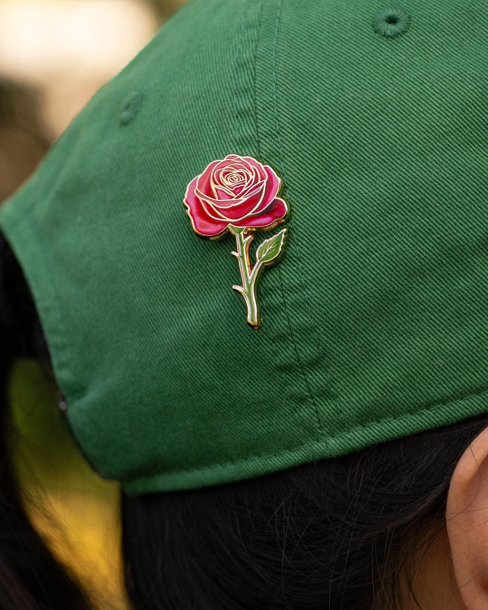 Red Rose Flower Pin-Happily Plants-Strange Ways