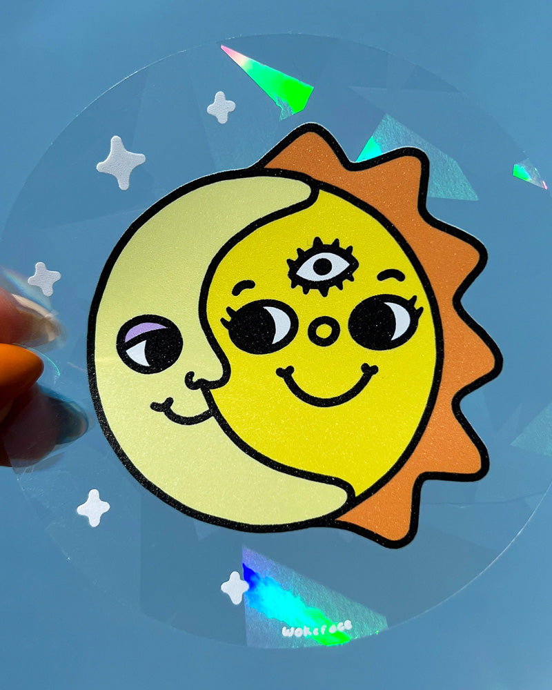 Sun & Moon Suncatcher Window Decal-Wokeface-Strange Ways