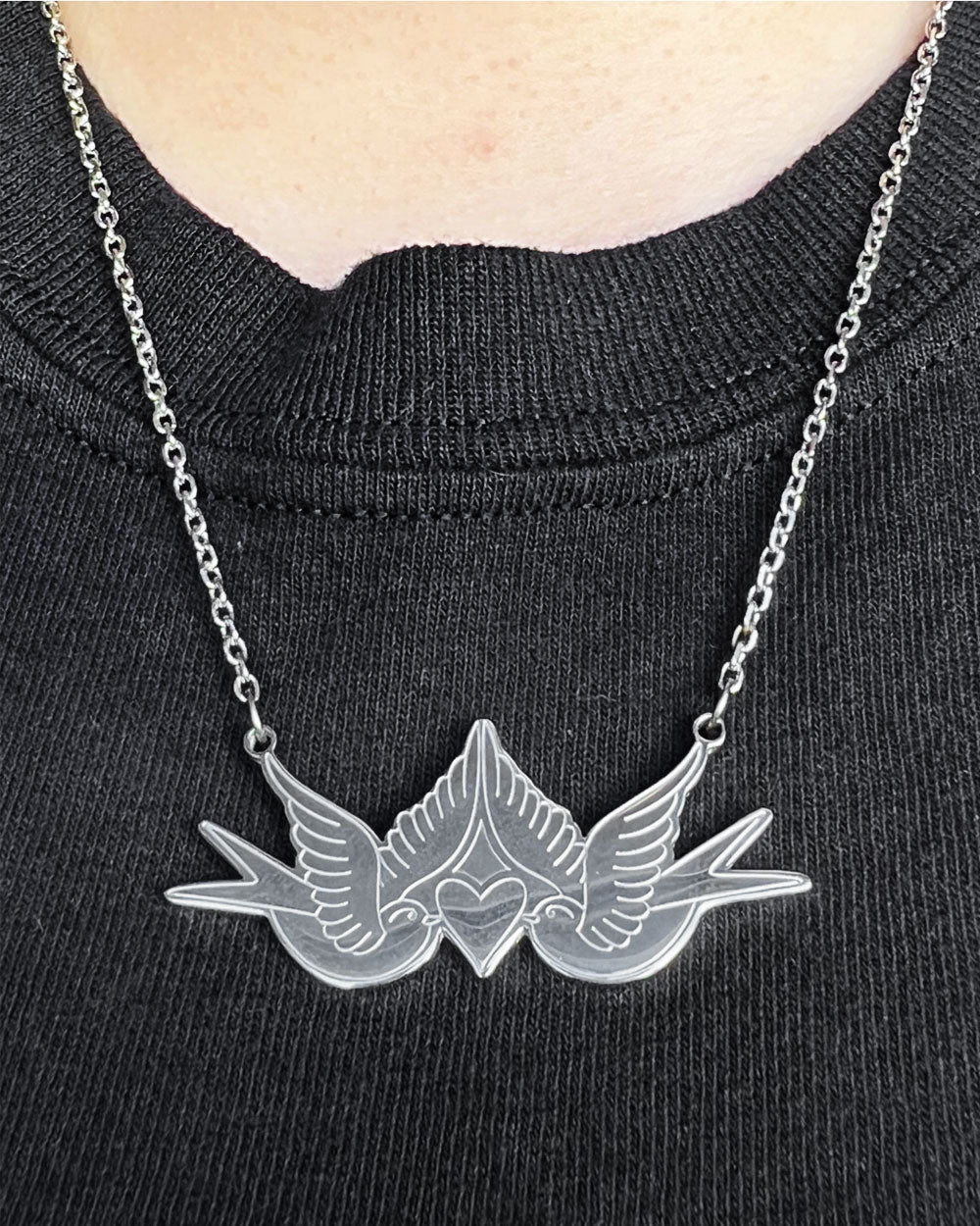 Swallows In Love Necklace-Tinta-Strange Ways