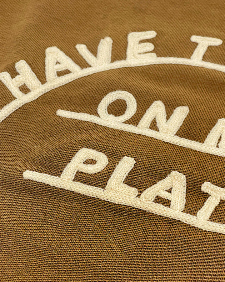 Too Much On My Plate Chainstitched Crewneck Unisex Sweatshirt-Pyknic-Strange Ways