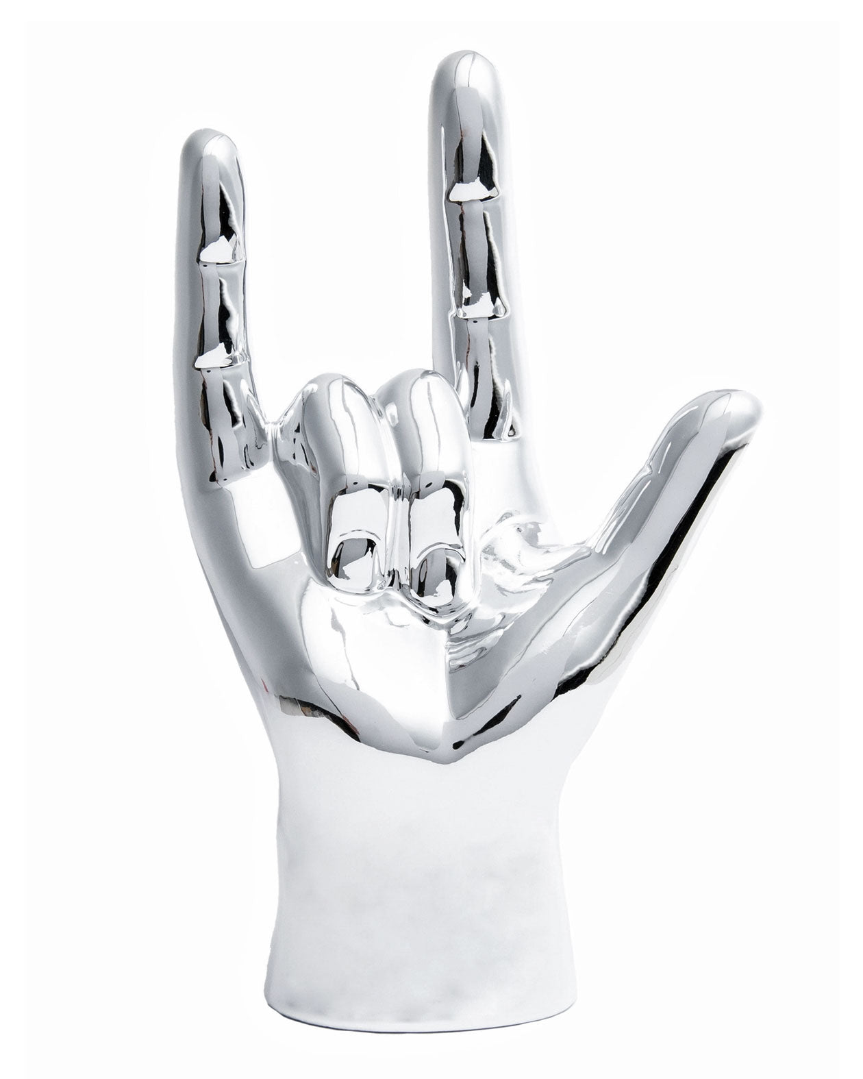 I Love You Hand Table Sculpture - Silver-Interior Illusions Plus-Strange Ways