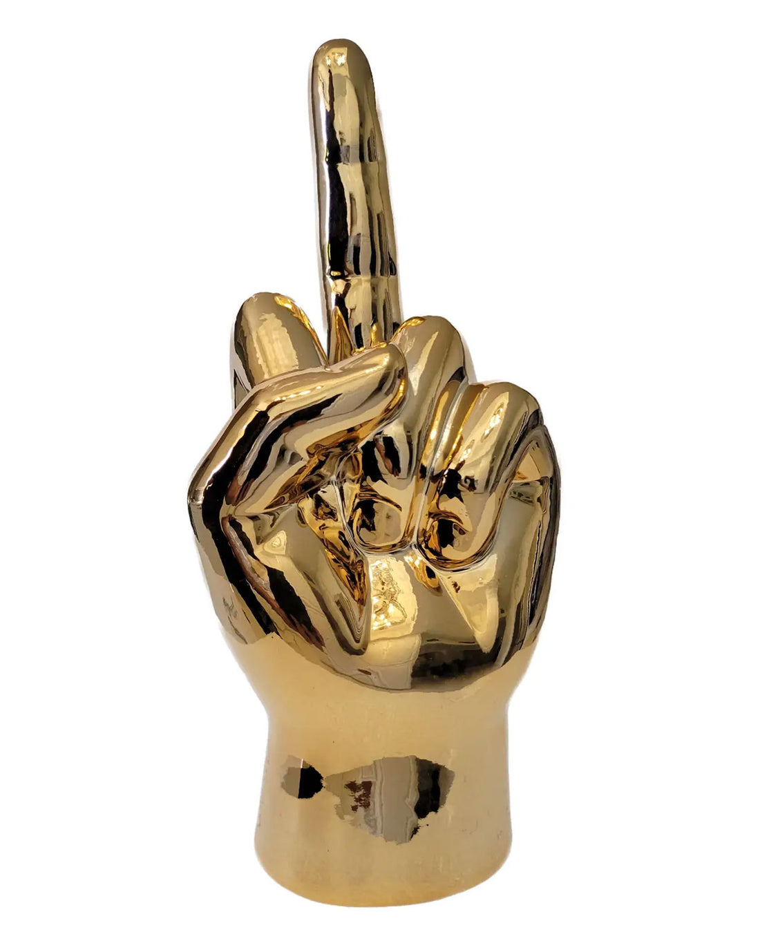 Middle Finger Hand Table Sculpture - Bronze