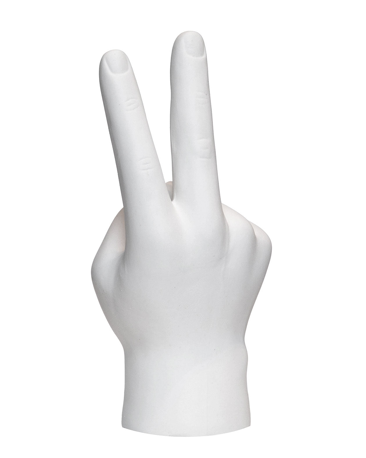 Peace Hand Table Sculpture - White-Interior Illusions Plus-Strange Ways