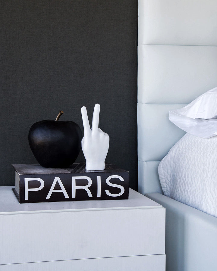 Peace Hand Table Sculpture - White-Interior Illusions Plus-Strange Ways