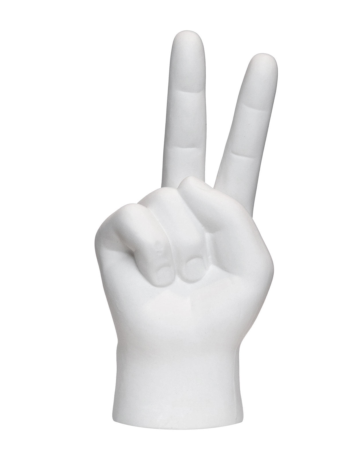 Peace Hand Table Sculpture - White-Interior Illusions Plus-Strange Ways