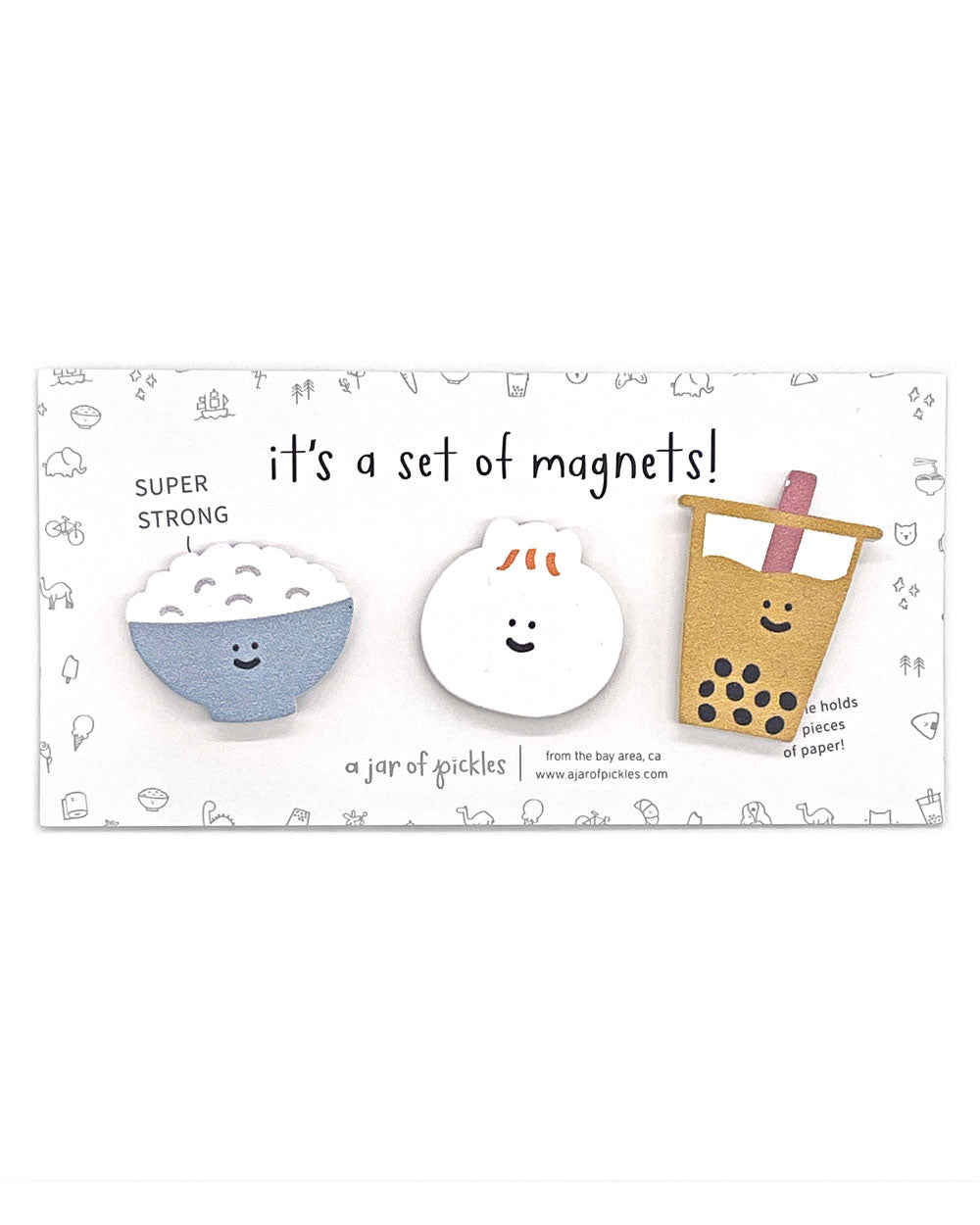 Taipei Food Magnets (Set of 3)-A Jar Of Pickles-Strange Ways