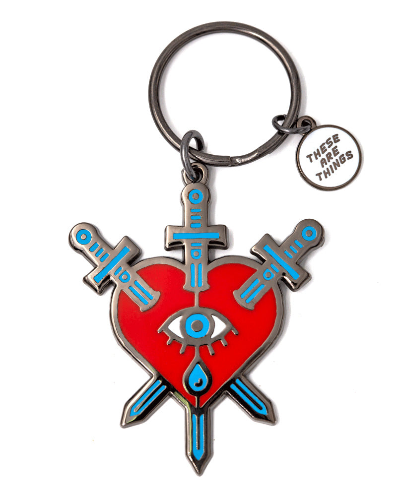 Three Of Swords Keychain-These Are Things-Strange Ways