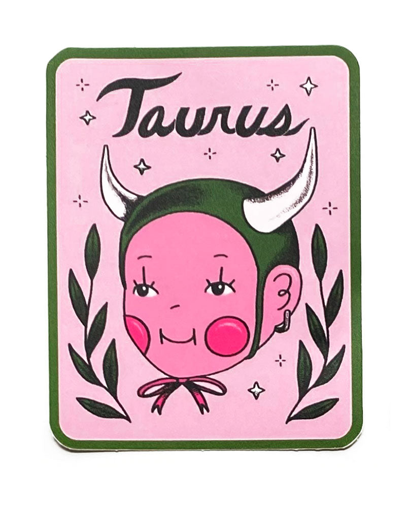 Taurus Baby Zodiac Sticker-Ren-O-Graphics-Strange Ways