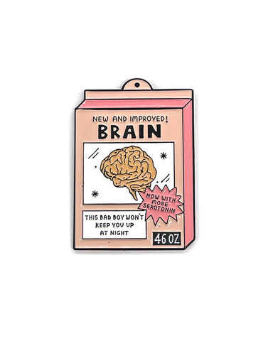 New And Improved Brain Pin