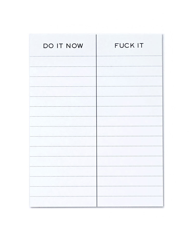 Do It Now / Fuck It Lined Notepad-Terrapin Stationers-Strange Ways