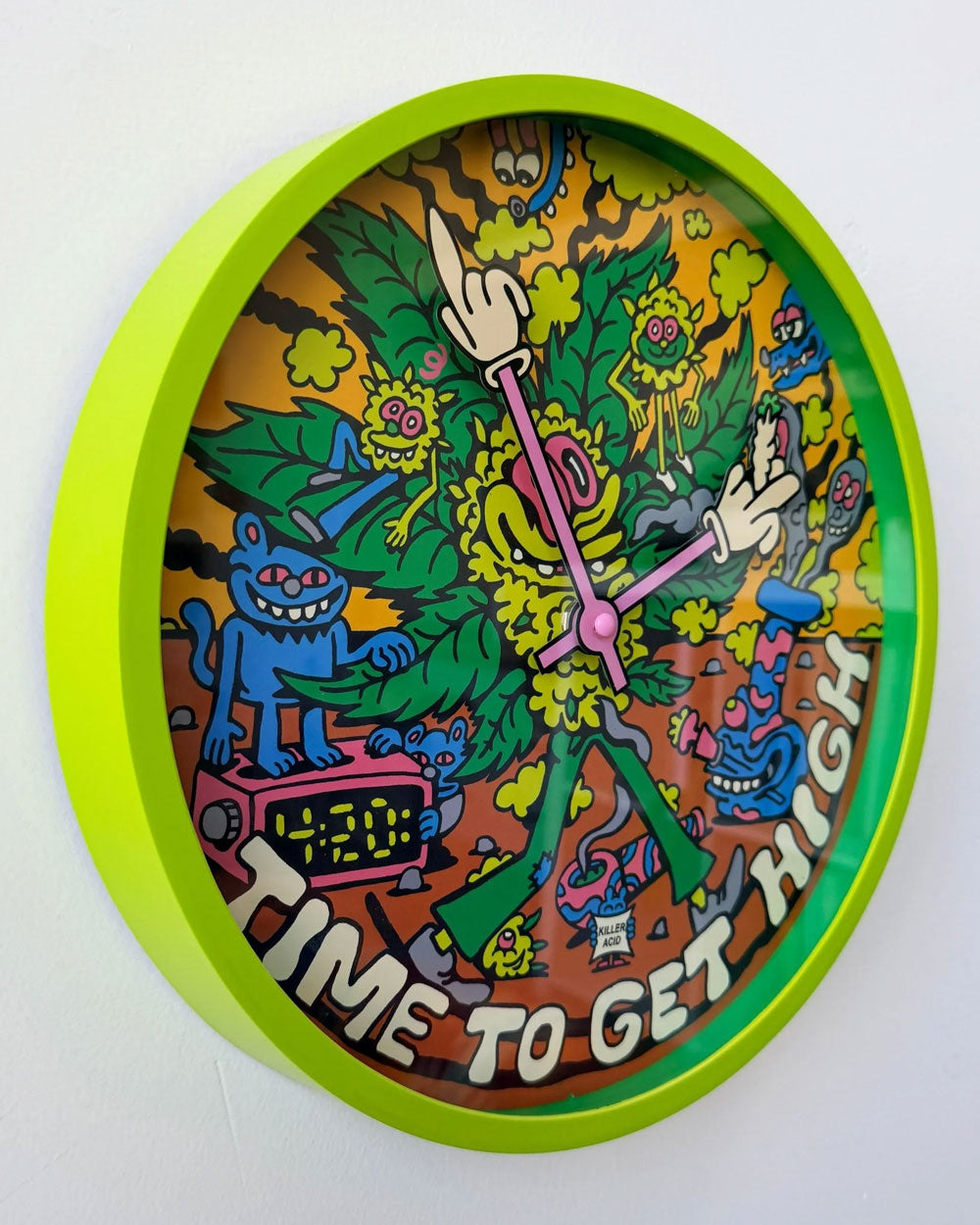 Time To Get High Wall Clock-Killer Acid-Strange Ways