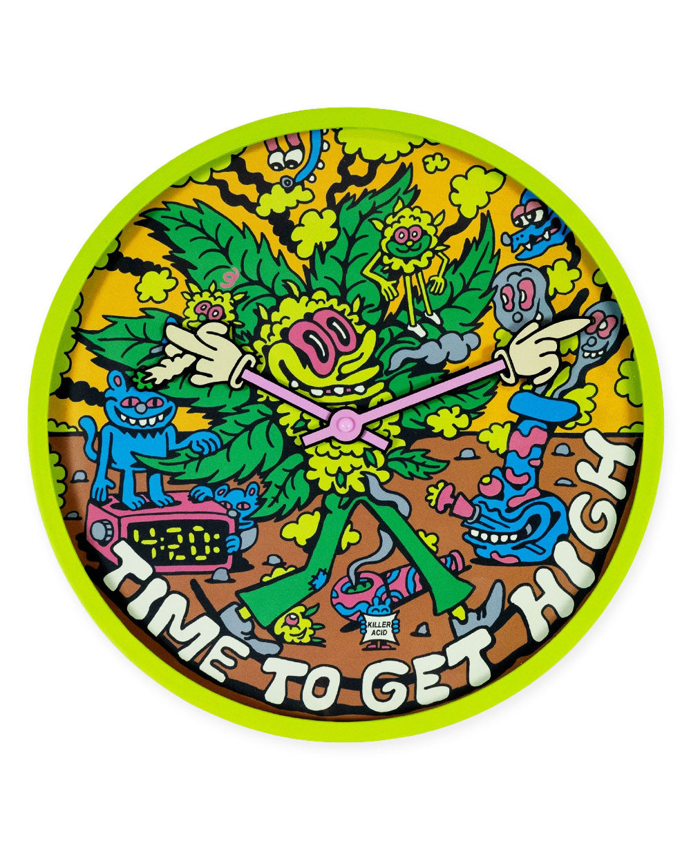 Time To Get High Wall Clock-Killer Acid-Strange Ways