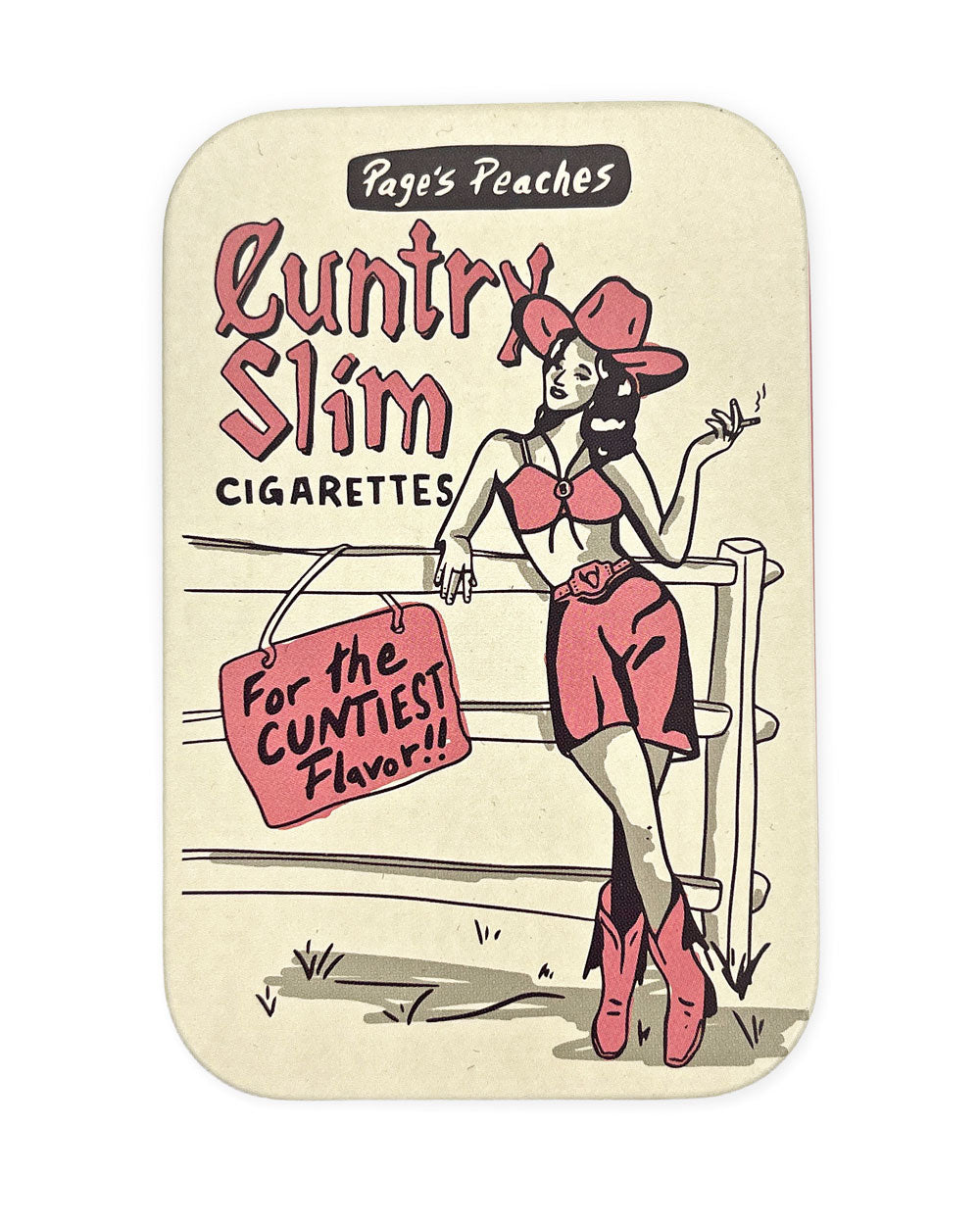 Cuntry Slim Tin Storage Container-Page's Peaches-Strange Ways