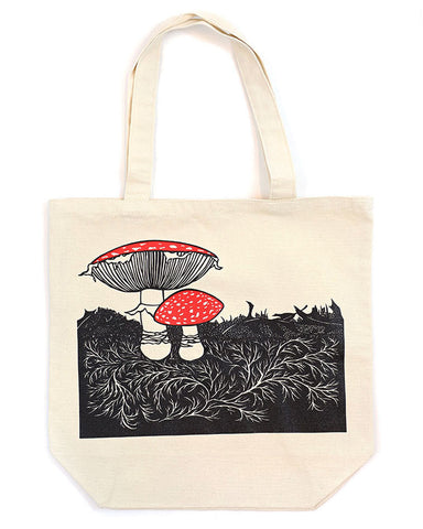 Red Mushrooms Tote Bag
