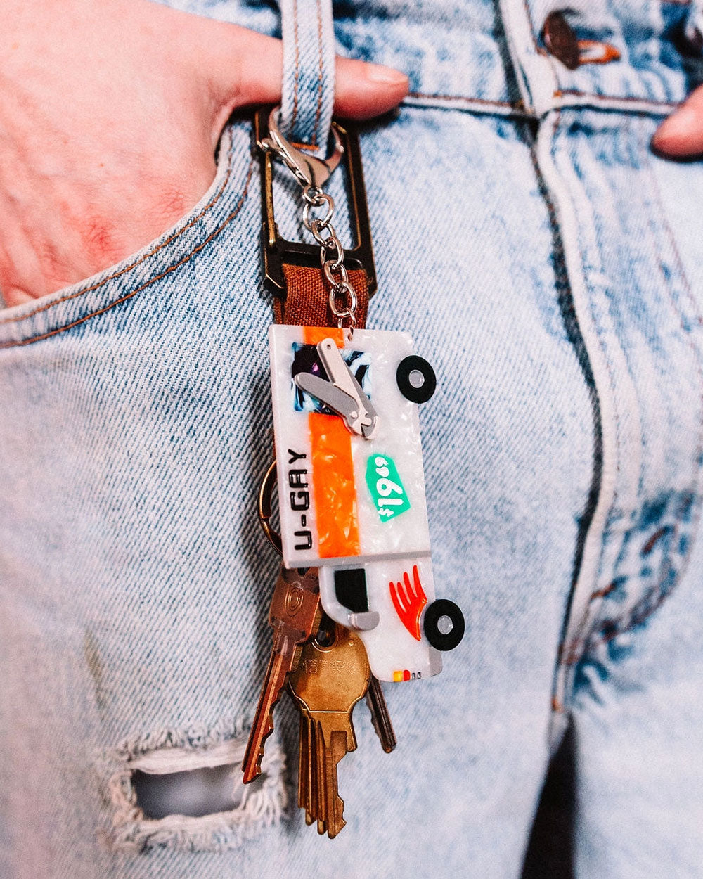 U-Gay Moving Truck Keychain-The Peach Fuzz-Strange Ways