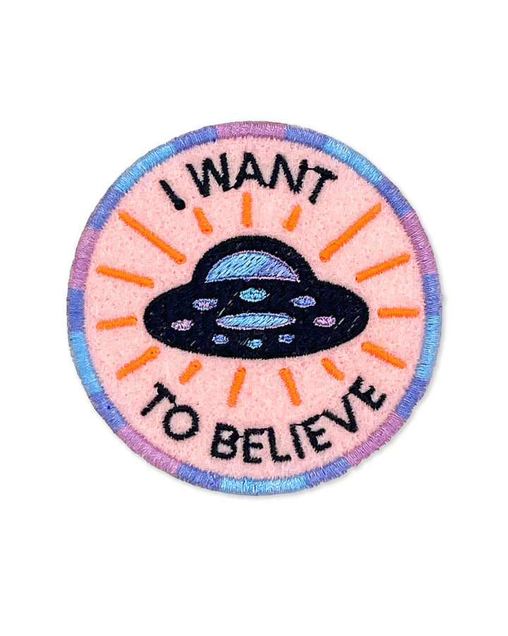 I Want To Believe UFO Patch-The Space Bureau-Strange Ways