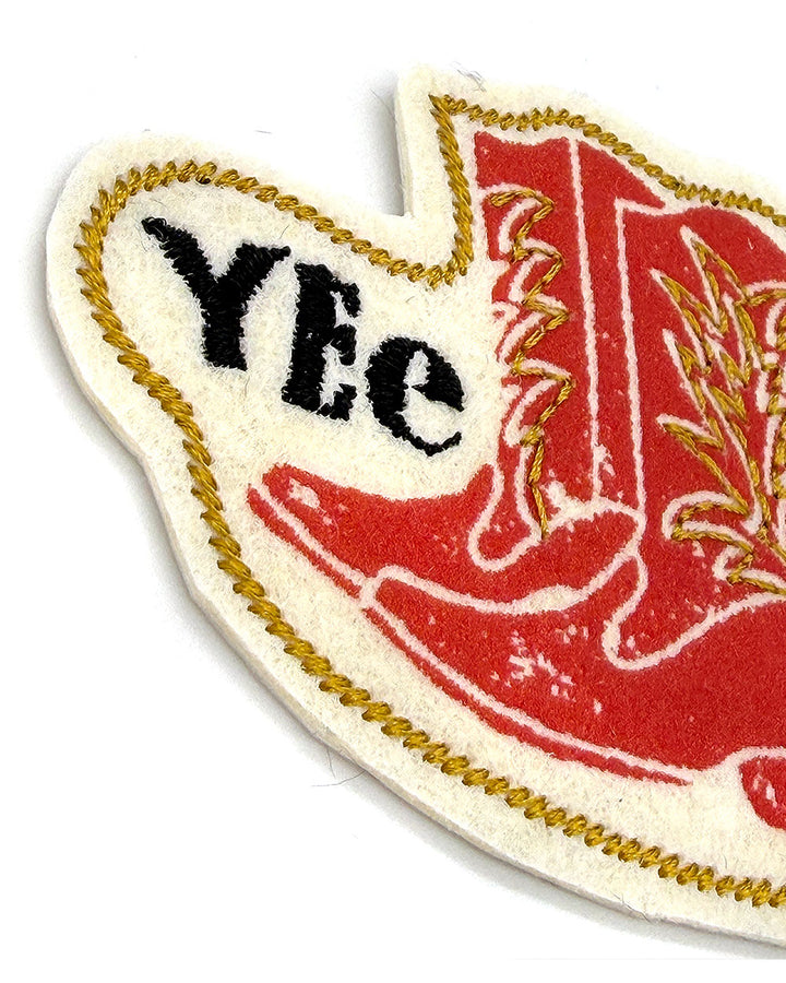 Yee Haw Cowboy Boots Patch-Backerton-Strange Ways