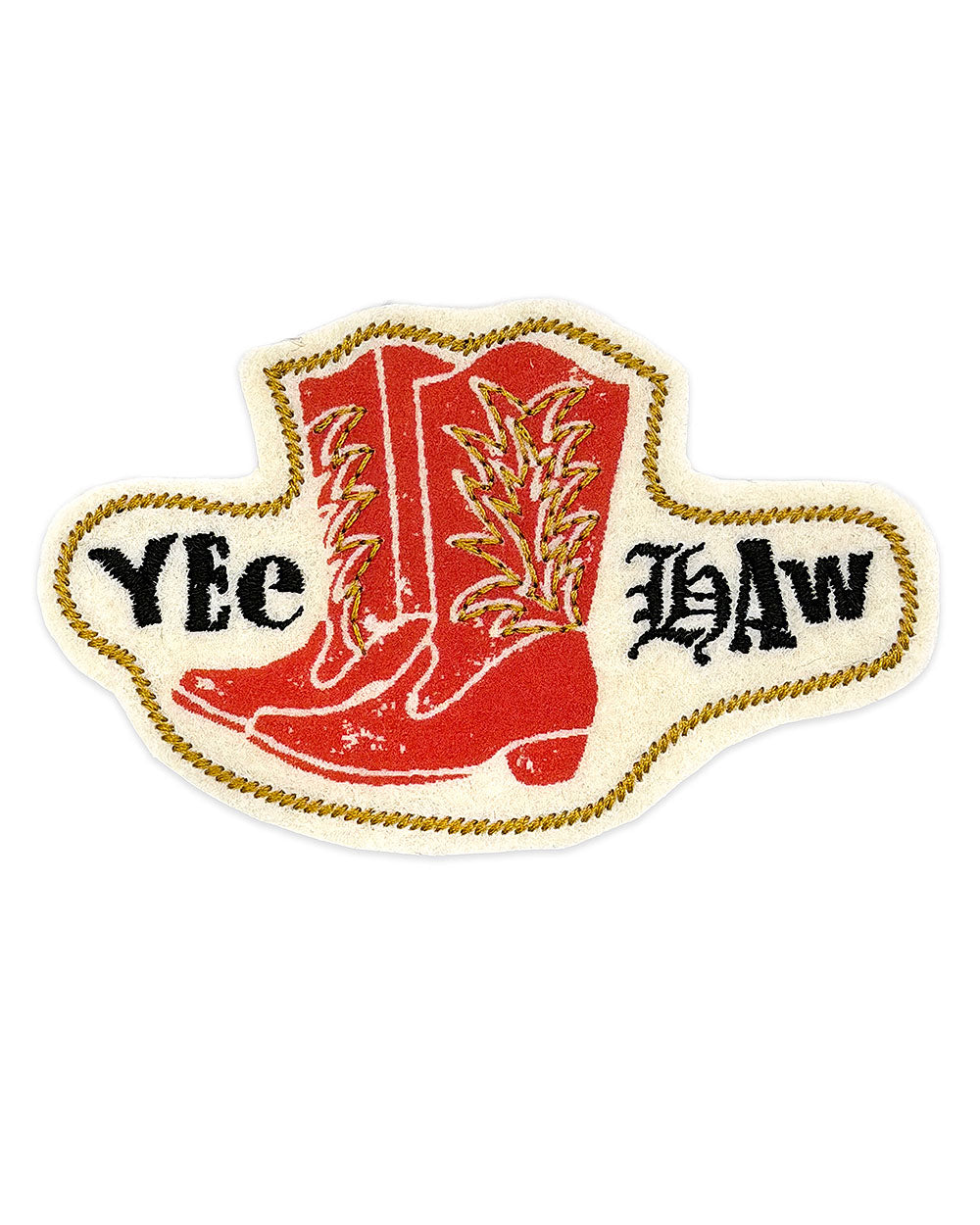 Yee Haw Cowboy Boots Patch-Backerton-Strange Ways