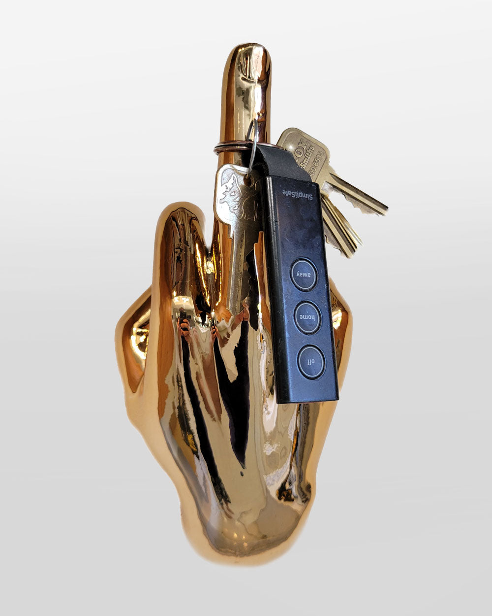 Middle Finger Hand Wall Sculpture - Bronze-Interior Illusions Plus-Strange Ways