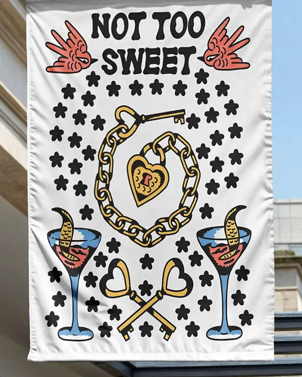 Not Too Sweet Oversized Tapestry Flag-Mover & Shaker-Strange Ways