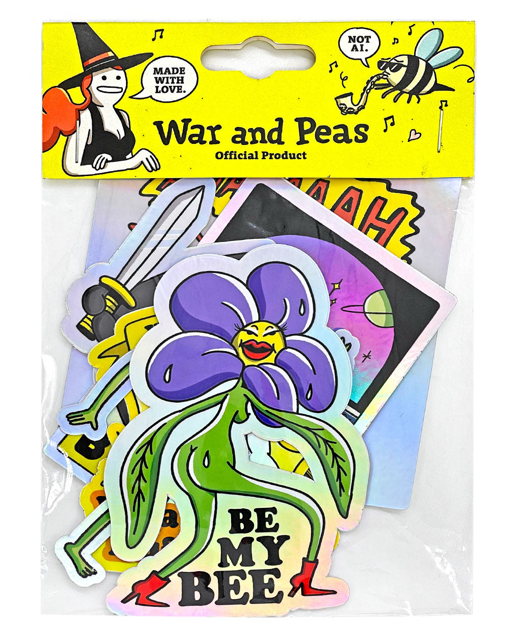 War and Peas Surprise Sticker Pack (Set of 6)