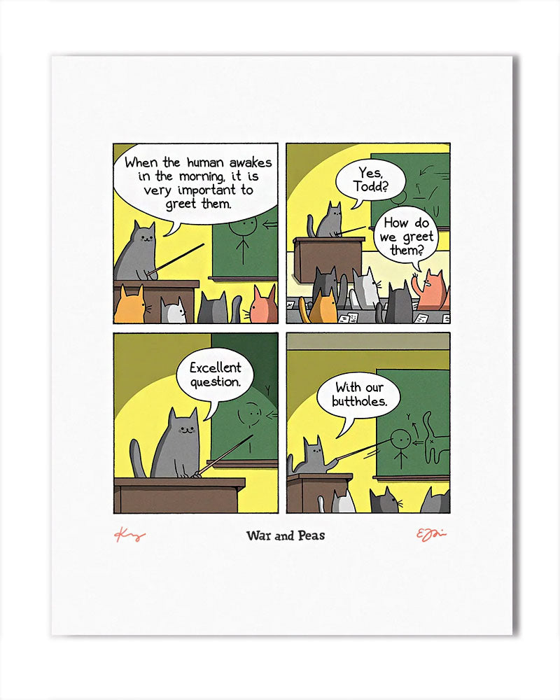 Cat Greetings 101 Signed Comic Print (24 x 30 cm)