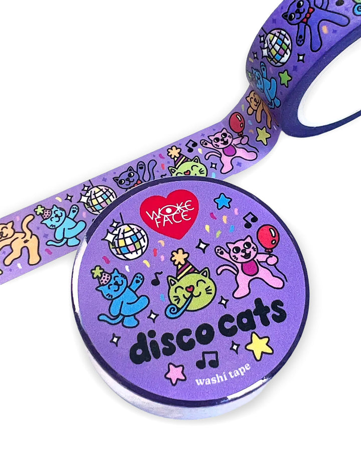 Disco Cats Washi Tape-Wokeface-Strange Ways