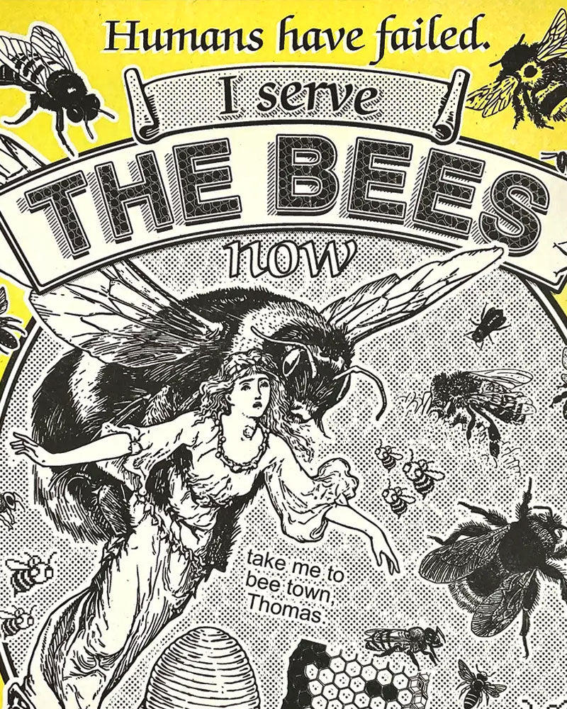 I Serve The Bees Now Risograph Art Print (8" x 10")-Arcane Bullshit-Strange Ways