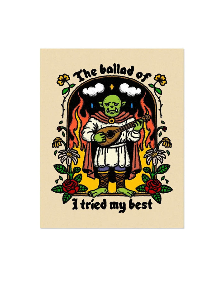 The Ballad Of I Tried My Best Art Print (8" x 10")-Pretty Bad Co.-Strange Ways