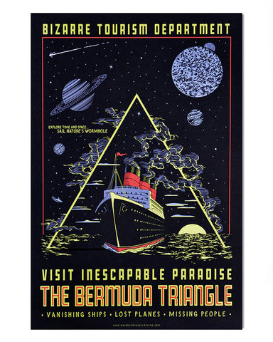 The Bermuda Triangle Art Print (12" x 18") (Glow-in-the-Dark)