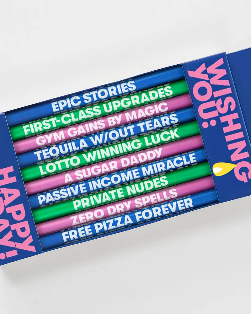 Wishing You... Cheeky Birthday Candles - Multi Color (Set of 10)-54° Celsius-Strange Ways