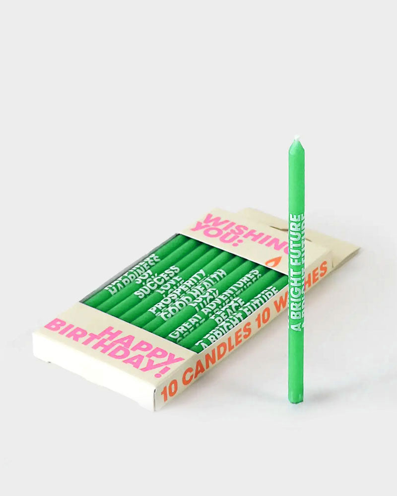 Wishing You... Birthday Candles - Green (Set of 10)-54° Celsius-Strange Ways