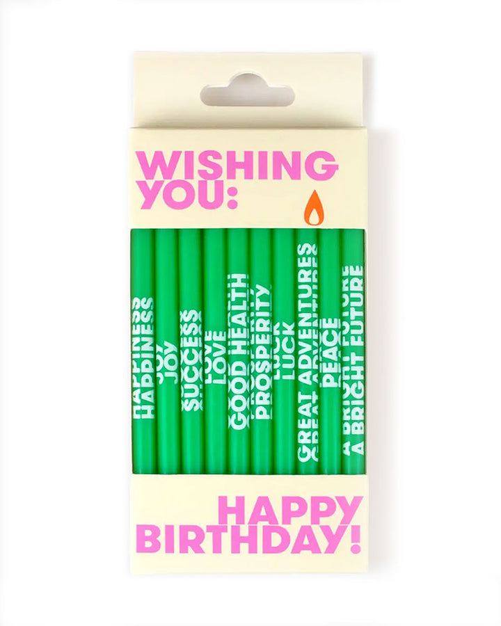 Wishing You... Birthday Candles - Green (Set of 10)-54° Celsius-Strange Ways