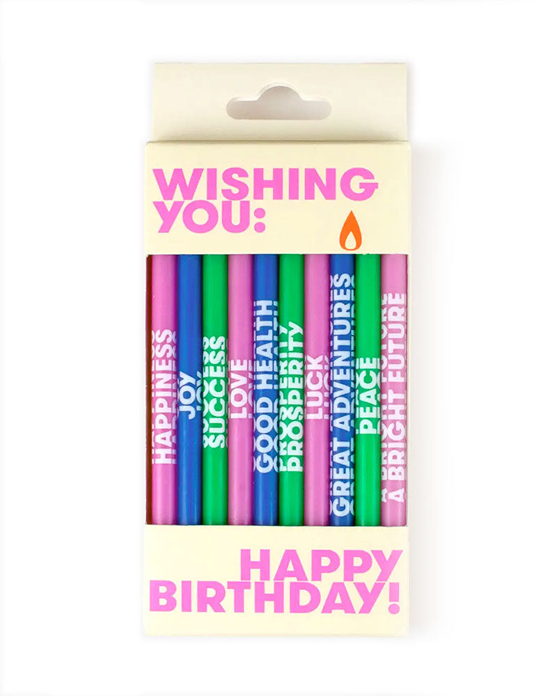 Wishing You... Birthday Candles - Multi Color (Set of 10)-54° Celsius-Strange Ways