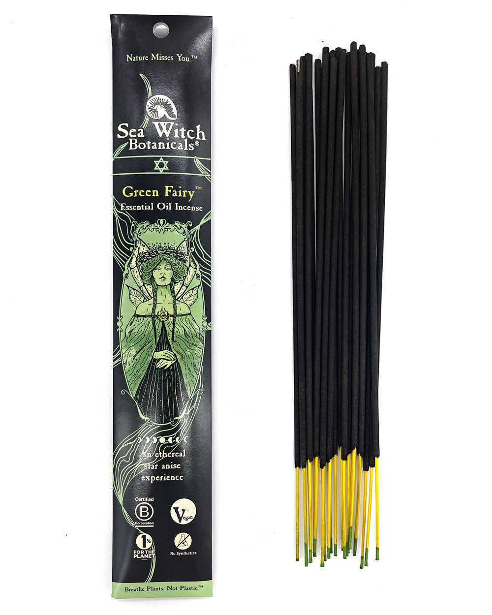 Green Fairy Incense Sticks: Star Anise (20ct)-Sea Witch Botanicals-Strange Ways