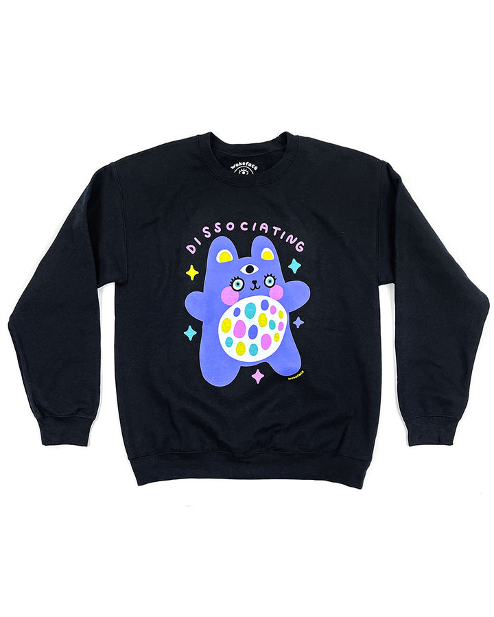 Dissasociating Bear Unisex Crewneck Sweatshirt-Wokeface-Strange Ways