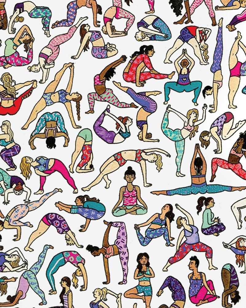 Yoga Babes Art Print (11" x 14")-Party Mouse Studio-Strange Ways