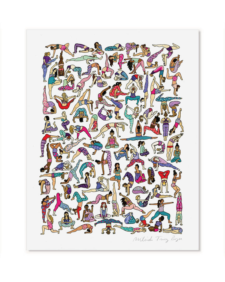 Yoga Babes Art Print (11" x 14")-Party Mouse Studio-Strange Ways