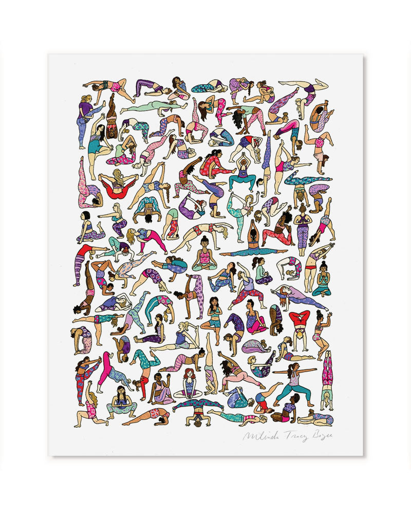Yoga Babes Art Print (11" x 14")-Party Mouse Studio-Strange Ways